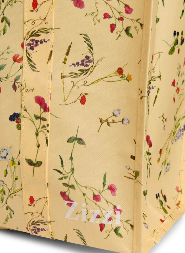 Shopping bag with zipper, Yellow, Packshot image number 2