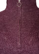 Knitted sweater with high neck and zipper, Purple, Packshot image number 2