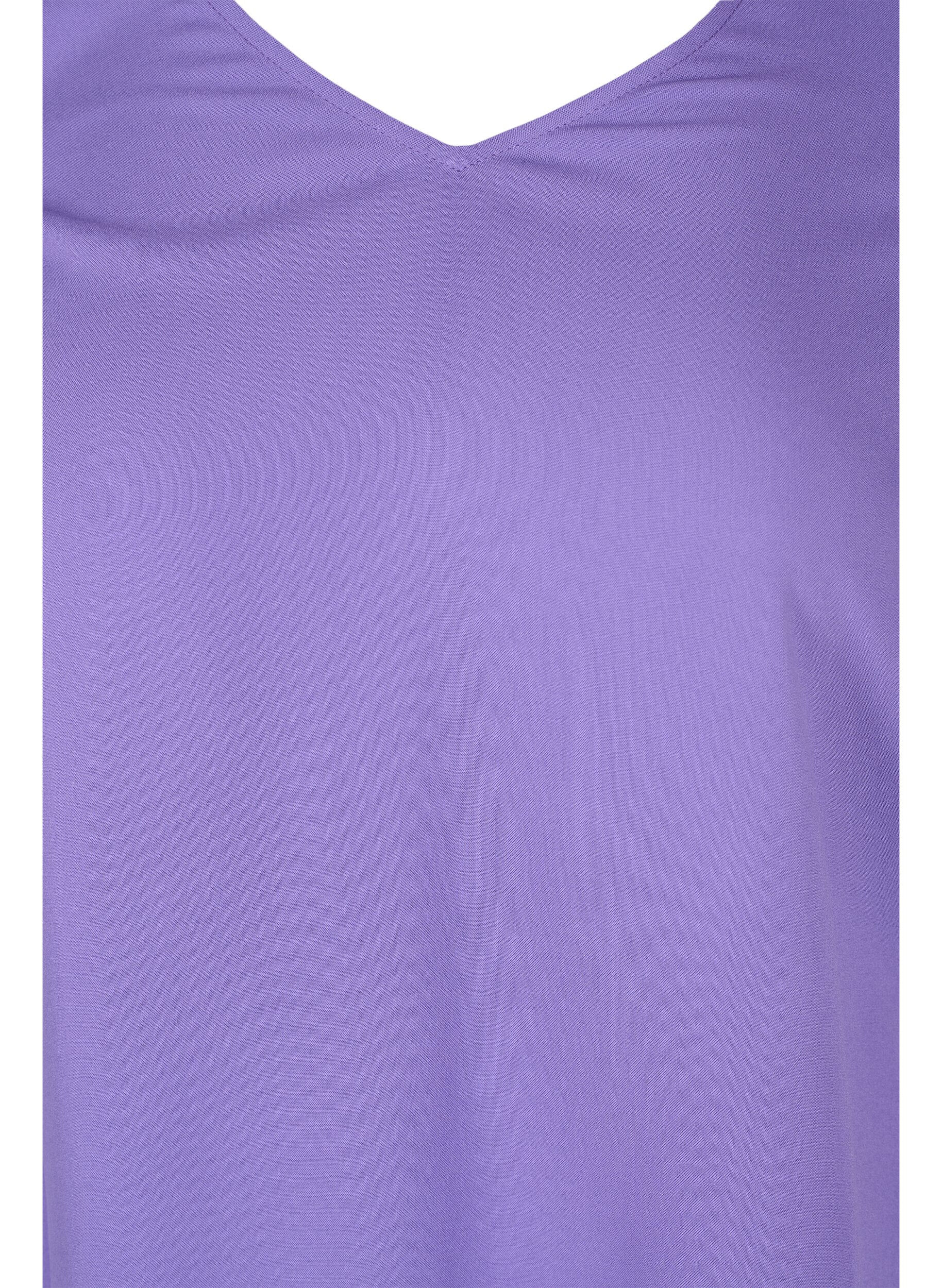 Zizzifashion Short sleeved blouse in viscose, Passion Flower, Packshot image number 2