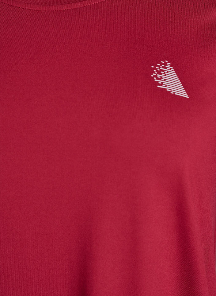 Workout top with 3/4 sleeves, Red, Packshot image number 2