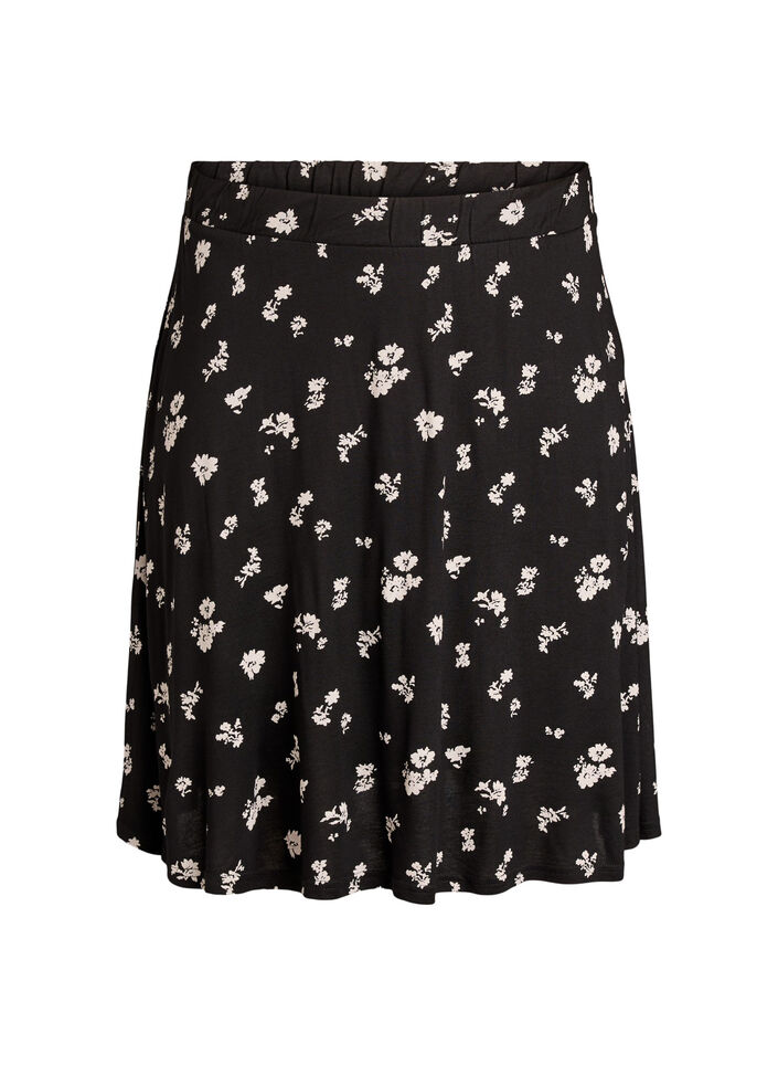 2-pack skater skirts in viscose, Black, Packshot image number 2