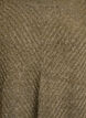 Knitted blouse with V-shaped rib pattern and slits, Green, Packshot image number 2