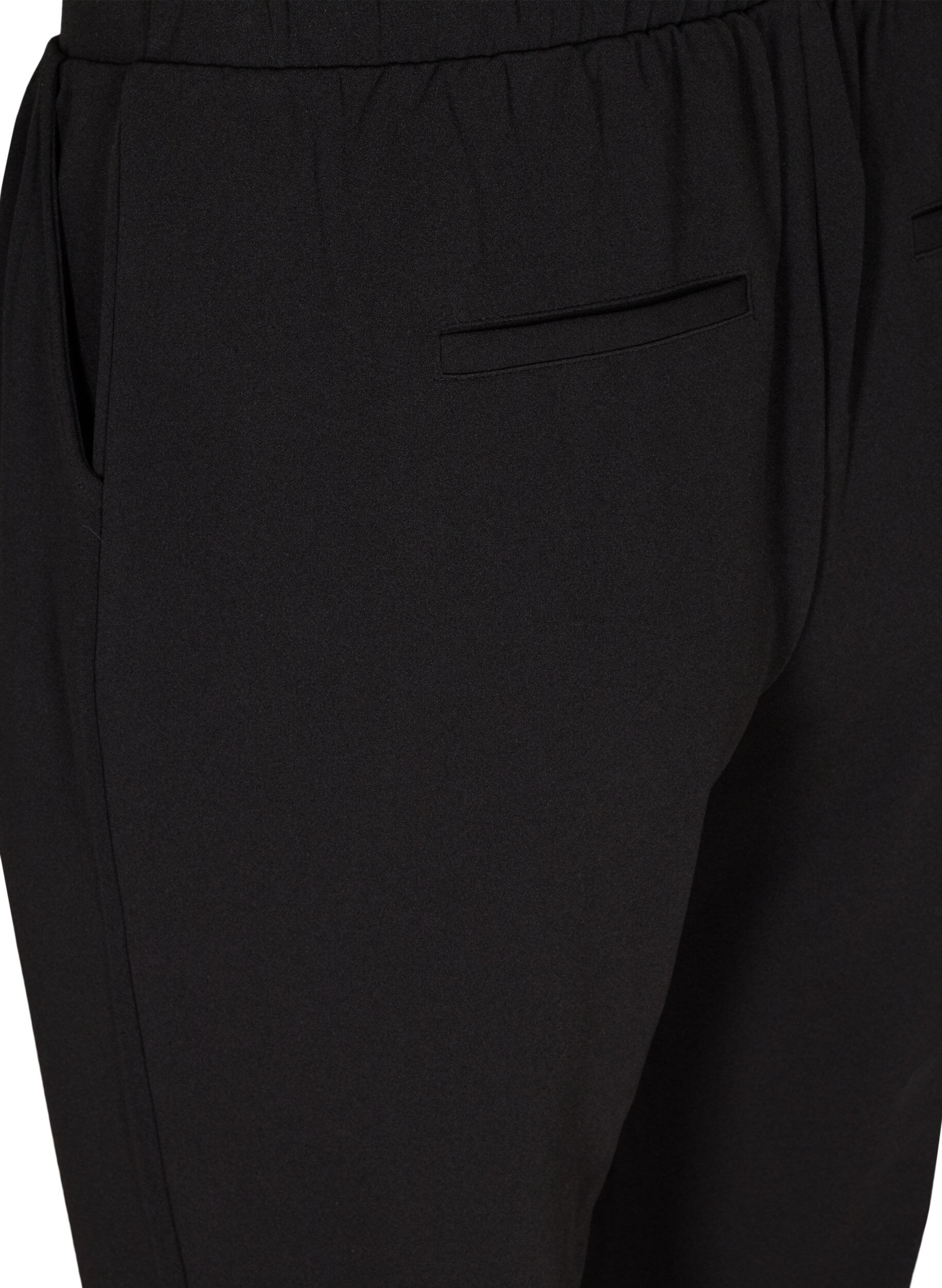 Zizzifashion Loose trousers with pockets, Black, Packshot image number 3