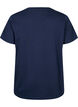 T-shirt in cotton with embroidery anglaise, Navy Blazer, Packshot image number 1