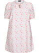 Short A-line dress with floral print, Rose, Packshot image number 0