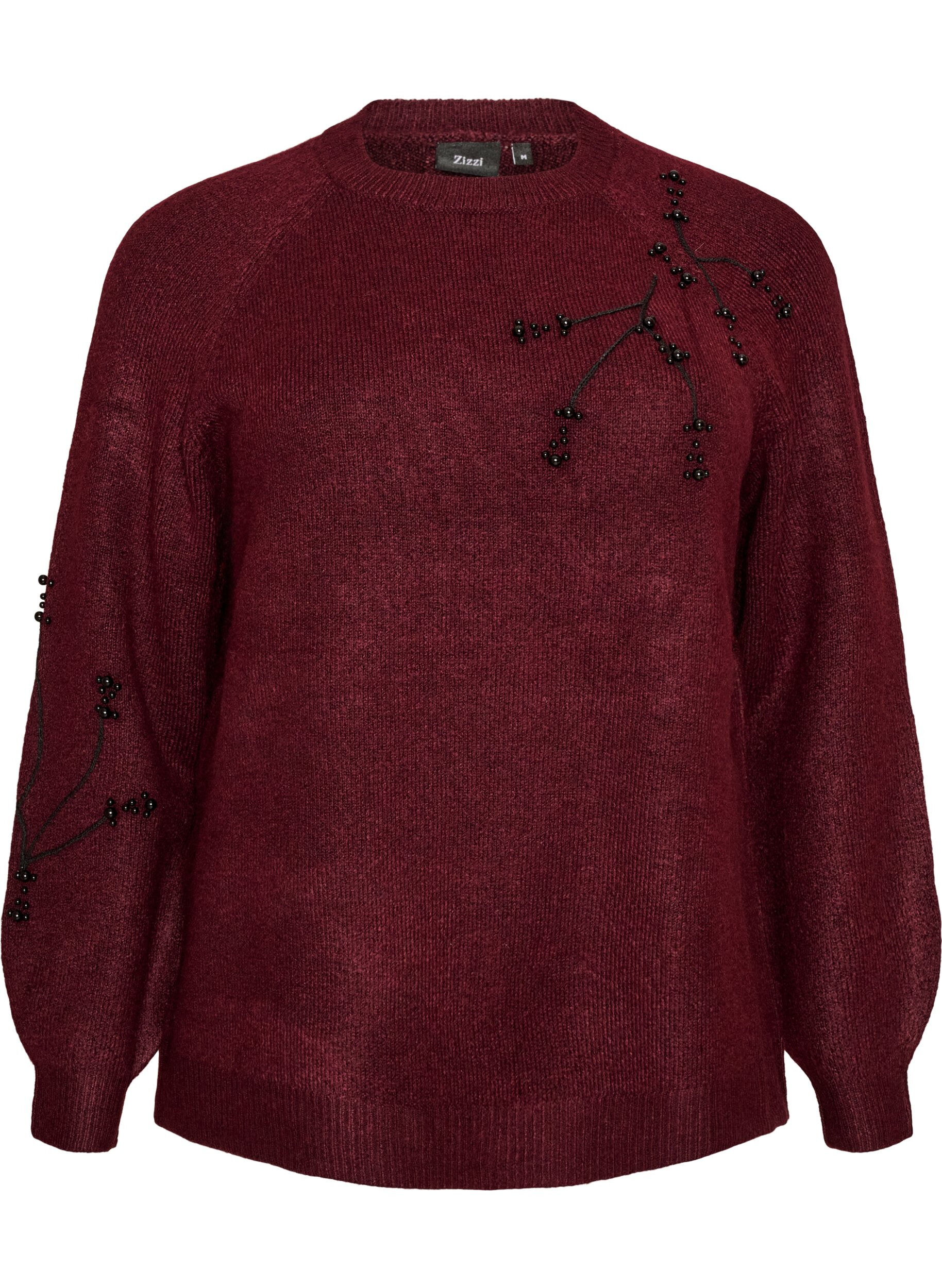 ZizzifashionJumper with pearl embroidery, 2358, Packshot image number 0