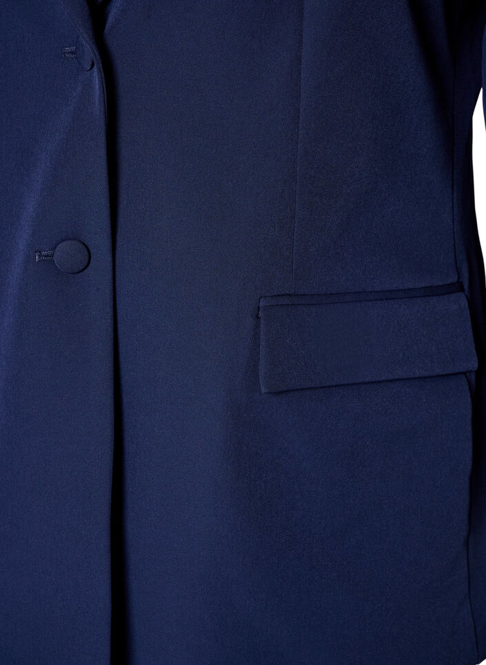 Classic blazer with button fastening, Blue, Packshot image number 2
