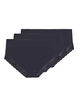 3-pack hipster knickers with lace trim, Black, Packshot image number 1