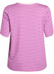 T-shirt with TENCEL™ Lyocell and stripes, Purple, Packshot image number 1