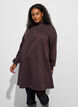 Sweatshirt dress with a high ribbed collar and zip, Brown, Model image number 0