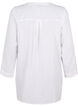 Cotton tunic with anglaise embroidery, Bright White, Packshot image number 1