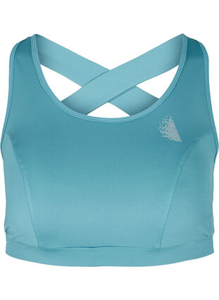 Sports top with a decorative details on the back, Storm Blue, Packshot image number 0