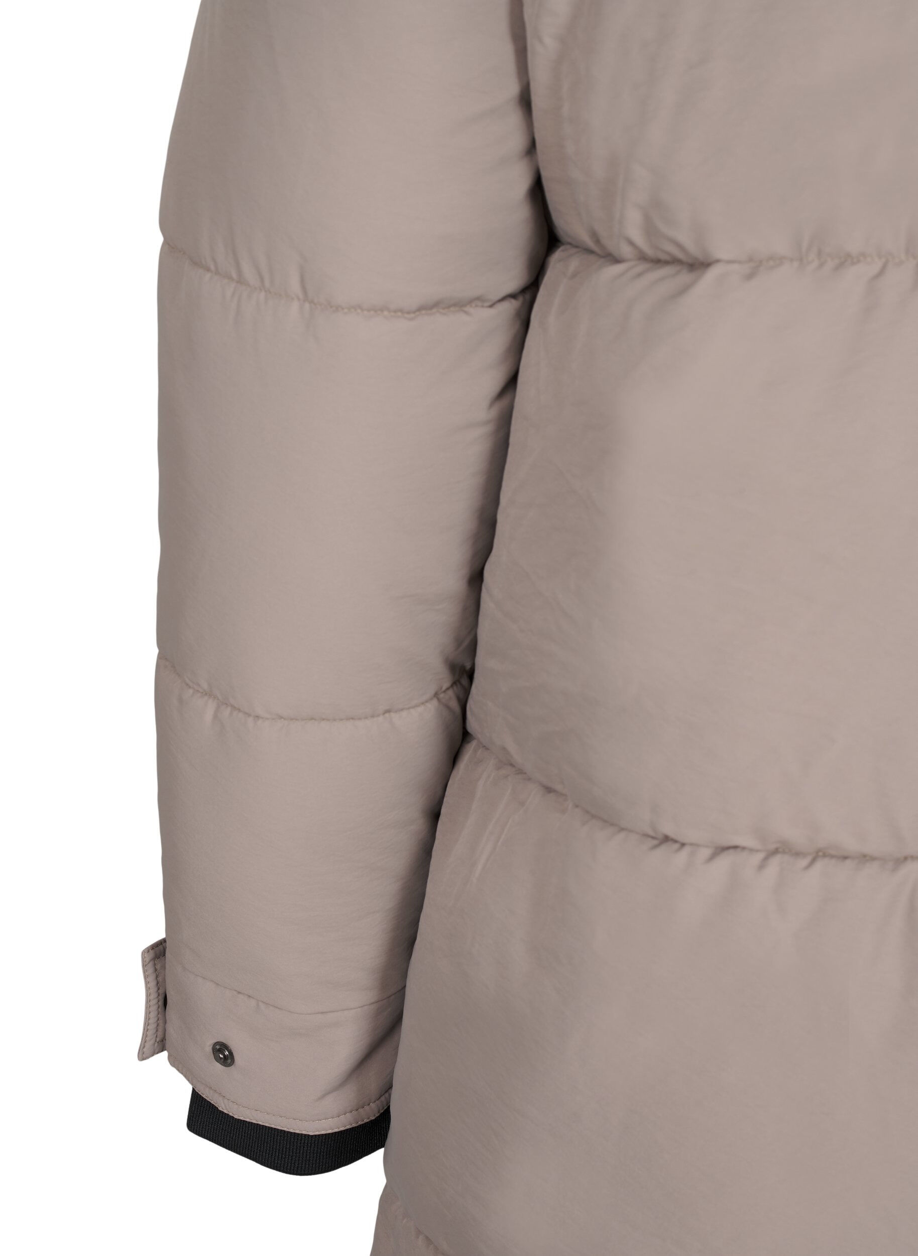 Zizzifashion Puffer jacket with hood and contrast detailing, Beige, Packshot image number 4