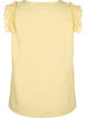 Sleeveless cotton top with ruffles, Yellow, Packshot image number 1