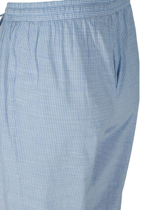 Loose cotton pyjama trousers with stripes, White/Blue Stripe, Packshot image number 3