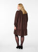 Short dress with ruffle collar, Seal Brown, Model image number 1