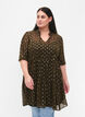 Tunic with print and lurex, Green Ethnic AOP, Model image number 0