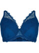 Lace bra with underwire and padding, Blue Opal, Packshot image number 0
