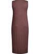 Sleeveless ribbed dress in viscose, Brown, Packshot image number 1