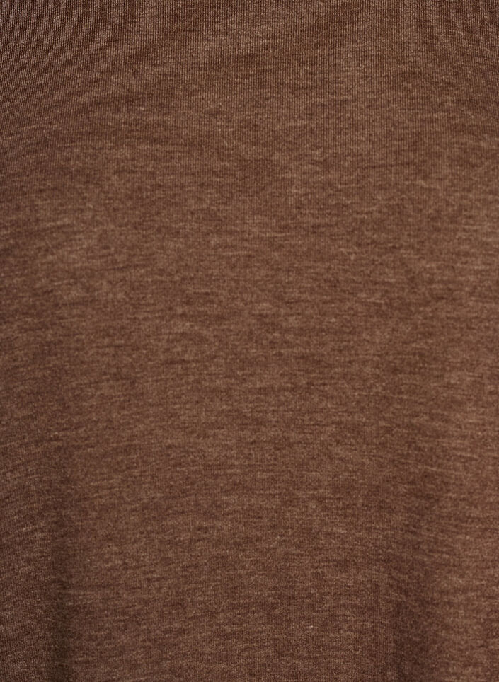 Jersey blouse with 3/4 sleeves, Brown, Packshot image number 2