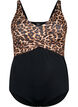 Swimsuit with underwire and adjustable straps, Black Leopard, Packshot image number 0