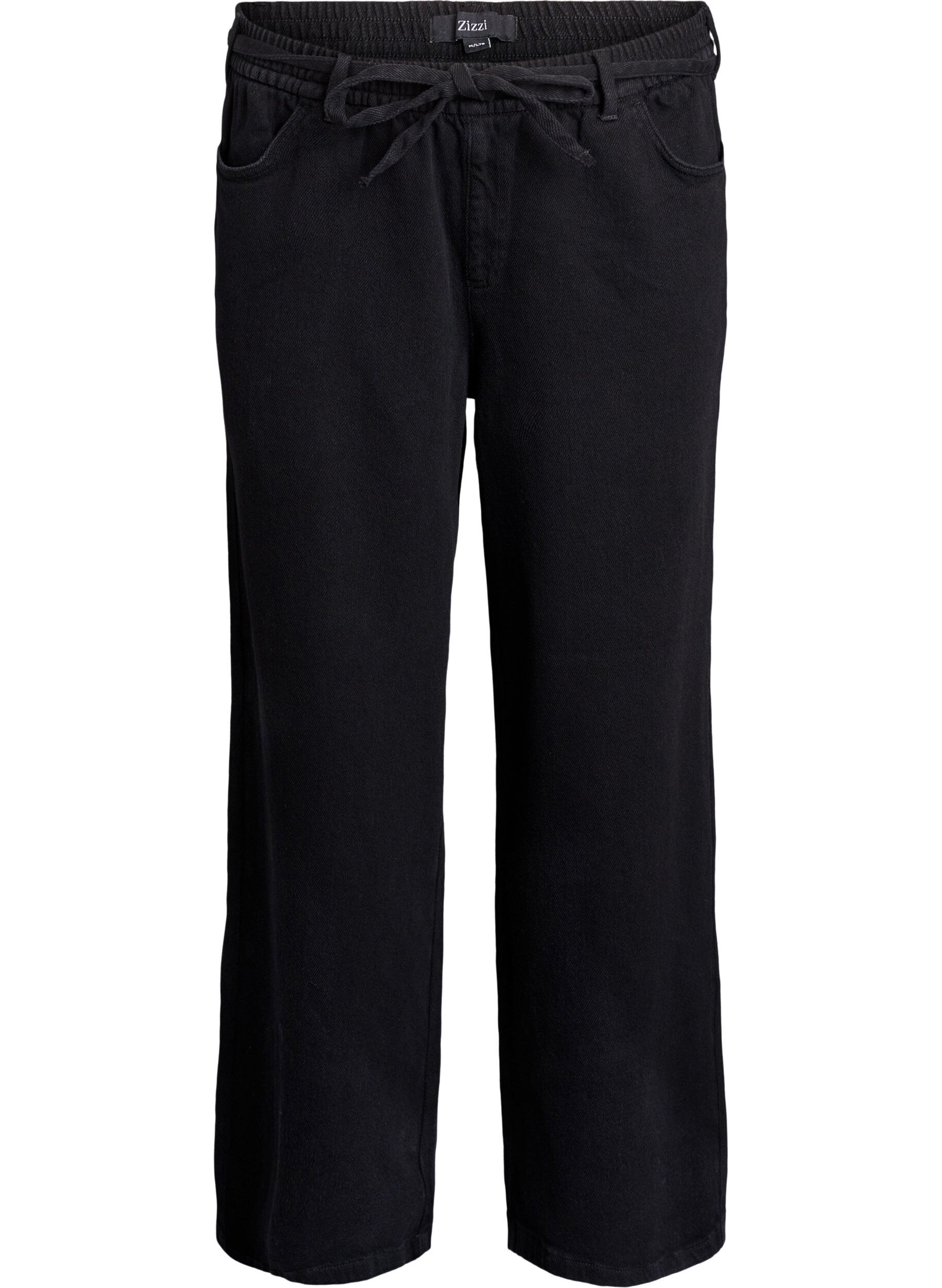 Loose-fit jeans with an elasticated waistband and a drawstring