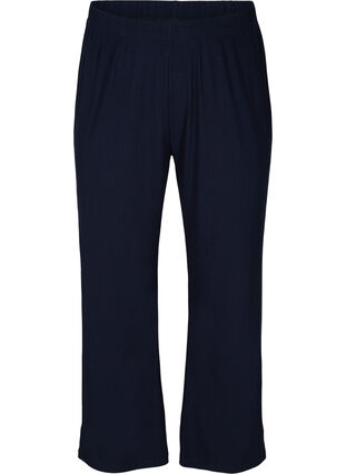 Loose trousers made from ribbed material, Navy Blazer, Packshot image number 0