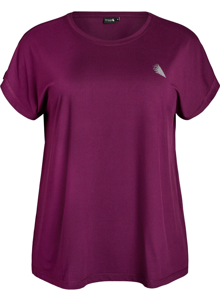 Solid-coloured training T-shirt, Purple, Packshot image number 0