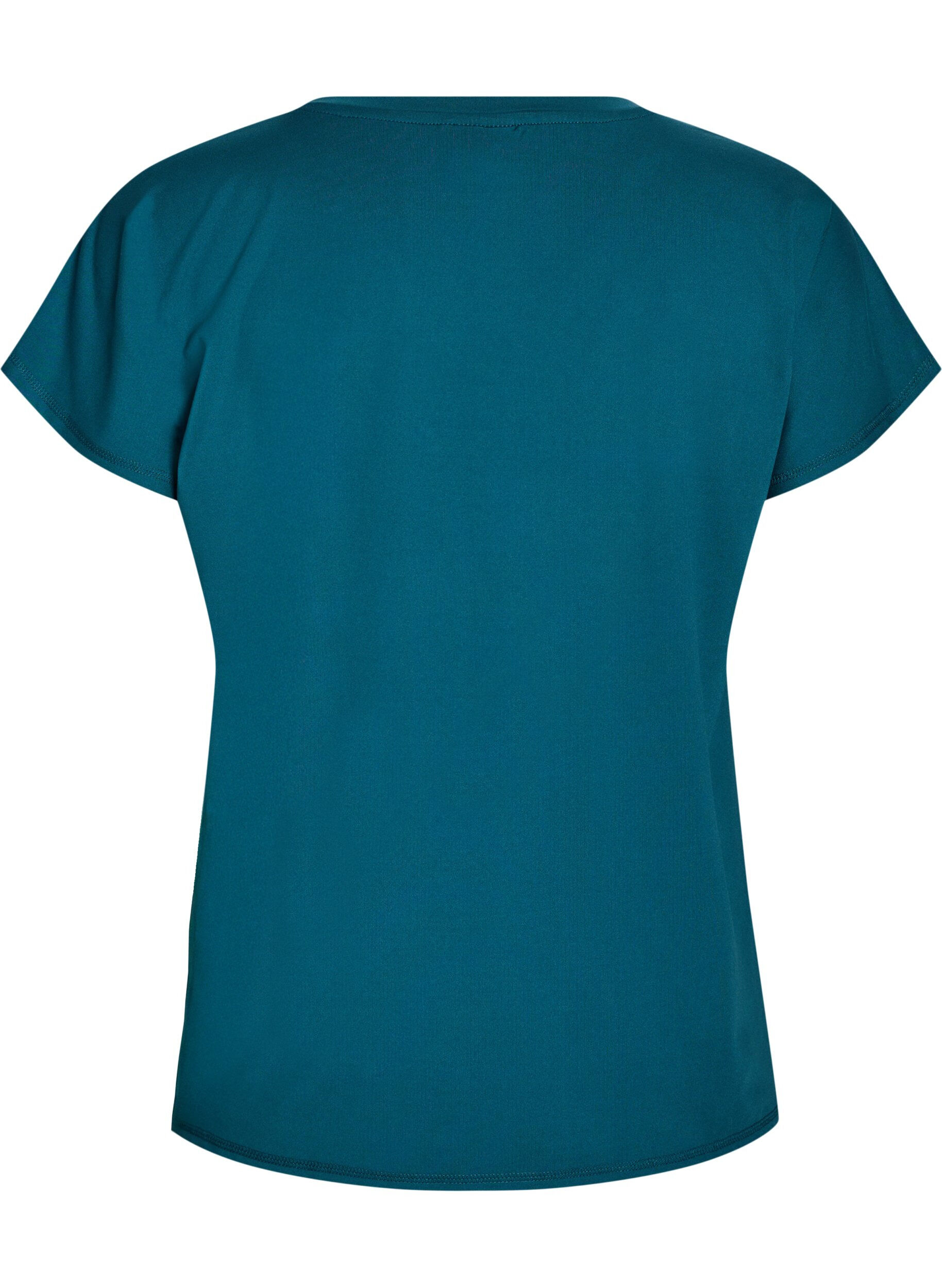 Zizzifashion Loose training t-shirt with v-neck, Green, Packshot image number 1