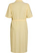 Shirt dress in linen and viscose with a tie belt, Yellow, Packshot image number 1