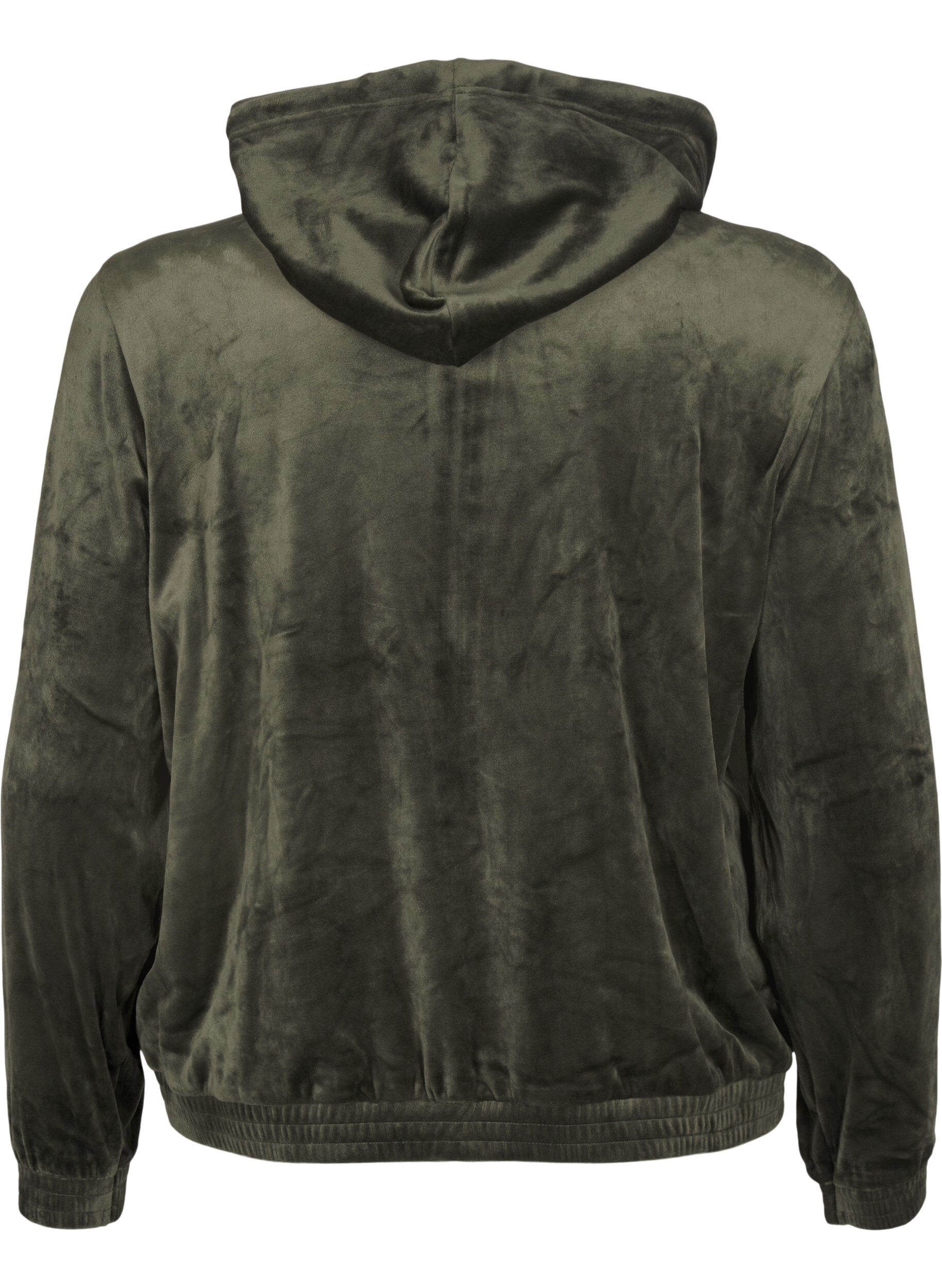 Zizzifashion Velour cardigan with hood, Rosin, Packshot image number 1