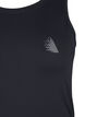 Tight-fitting training top with inner silicone edge, Black, Packshot image number 2