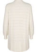 Long knitted cardigan with a lace pattern, Birch Mel., Packshot image number 1