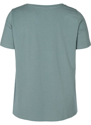 Short-sleeved t-shirt with print, Balsam Green PARIS, Packshot image number 1