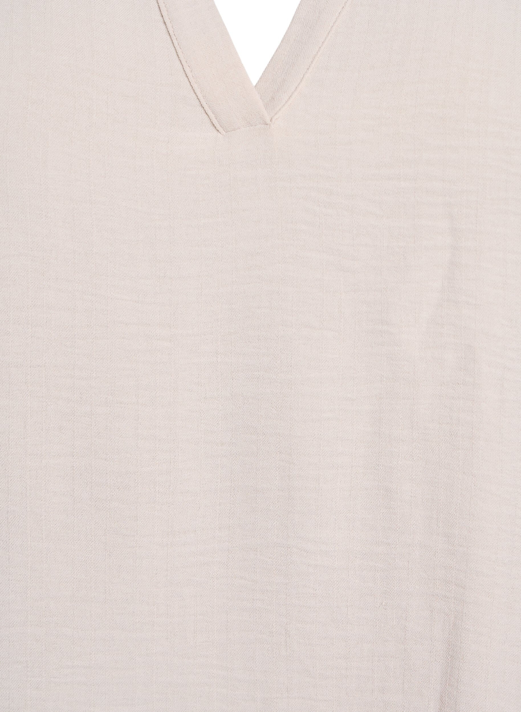 Zizzifashion Loose blouse with short sleeves, Beige, Packshot image number 2