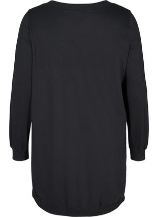 Cotton sweater dress with studs, Black, Packshot image number 1