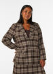 Checked blazer with pockets and back vent, Brown, Model image number 0
