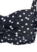 Bikini top with padding and print, Black, Packshot image number 2