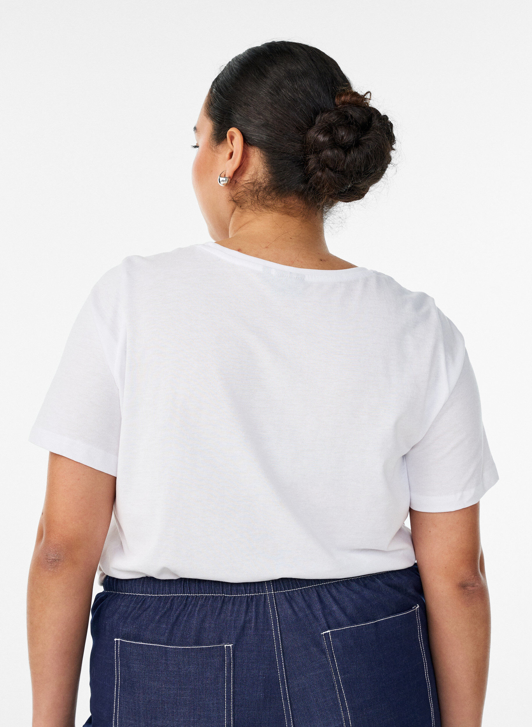 ZizzifashionT-shirt with motif, White, Model image number 2
