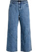 Wide fit jeans with seam details, Light Blue, Packshot image number 0