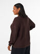 Knit cardigan with zip, Brown, Model image number 2