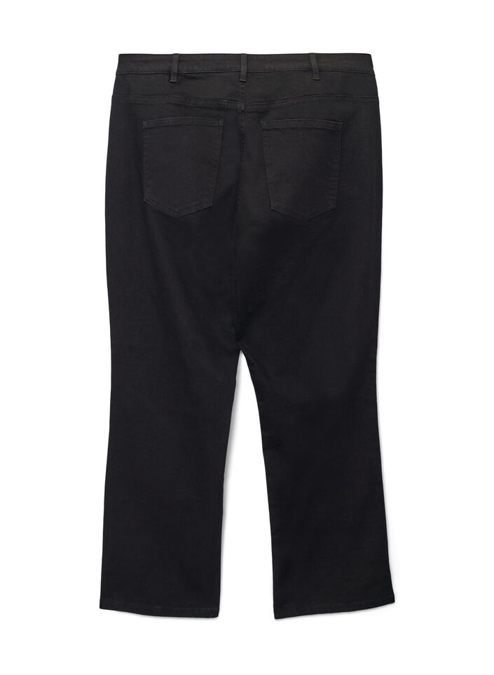 High-waisted Gemma jeans with a regular fit, Black, Packshot image number 1