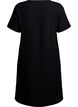 Short-sleeved dress with a V-neck, Black, Packshot image number 1