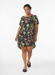 Dress with print and short sleeves, Black, Model image number 1