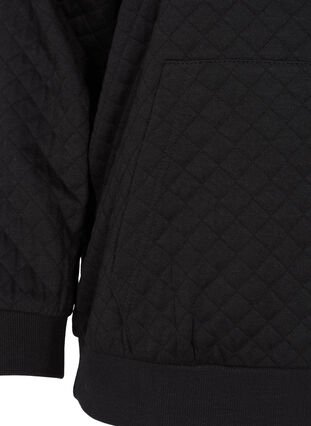 Sweater cardigan with a hood a zip, Black, Packshot image number 3