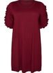 Nightgown in organic cotton with ruffle sleeves, Red, Packshot image number 0