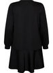 Sweatshirt dress with ruffle layers and A-line shape, Black, Packshot image number 1