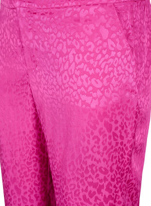 Tone-on-tone viscose jacquard trousers, Rose Violet, Packshot image number 2