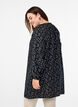 Long-sleeved tunic with floral print, Black, Model image number 2