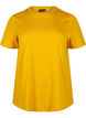 Basic cotton T-shirt with round neck, Yellow, Packshot image number 0